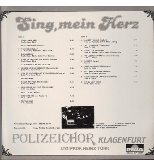 Polizeichor Klagenfurt - Sing, mein Herz