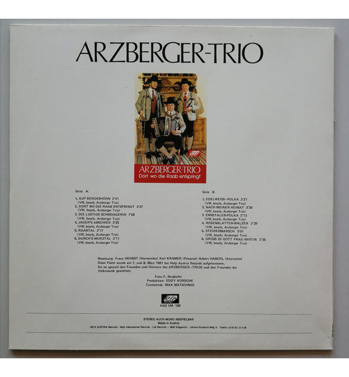 Arzberger Trio - Dort wo die Raab entspringt