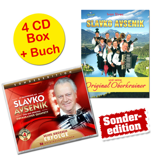 Slavko Avsenik und das original Oberkrainer Quintett - Seine groen Erfolge 56 Originalaufnahmen 4er-CD-Box + Buch
