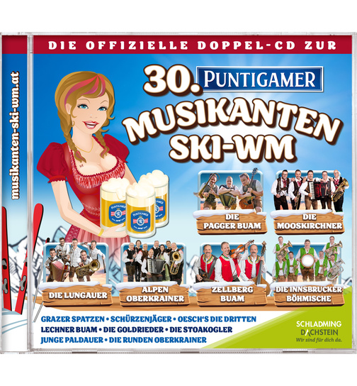 Die offizielle Doppel-CD zur 30. Puntigamer Musikanten Ski-WM 2023