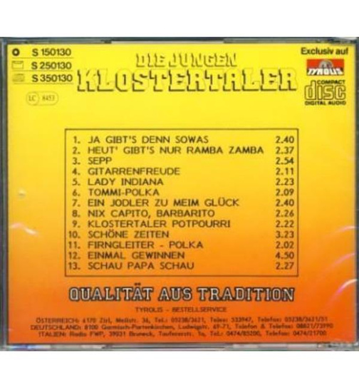 Klostertaler (Die Jungen) - Ja gibts denn sowas CD 1989 Neu
